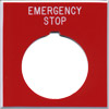 emergency stop control label